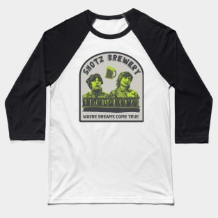 Shotz Brewery - Laverne and Shirley Baseball T-Shirt